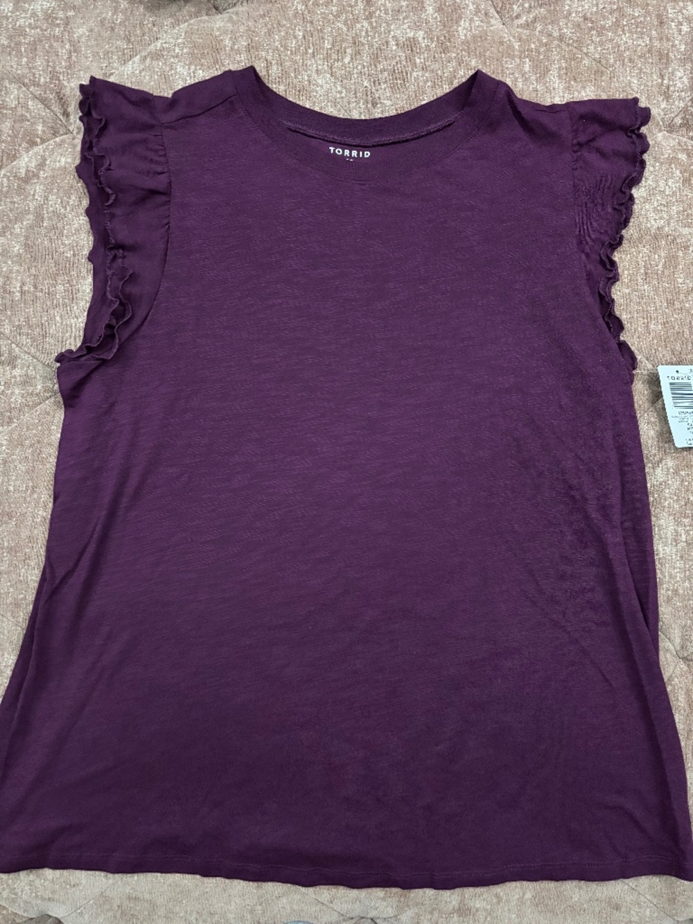 Torrid purple flutter sleeve top 00x large 10